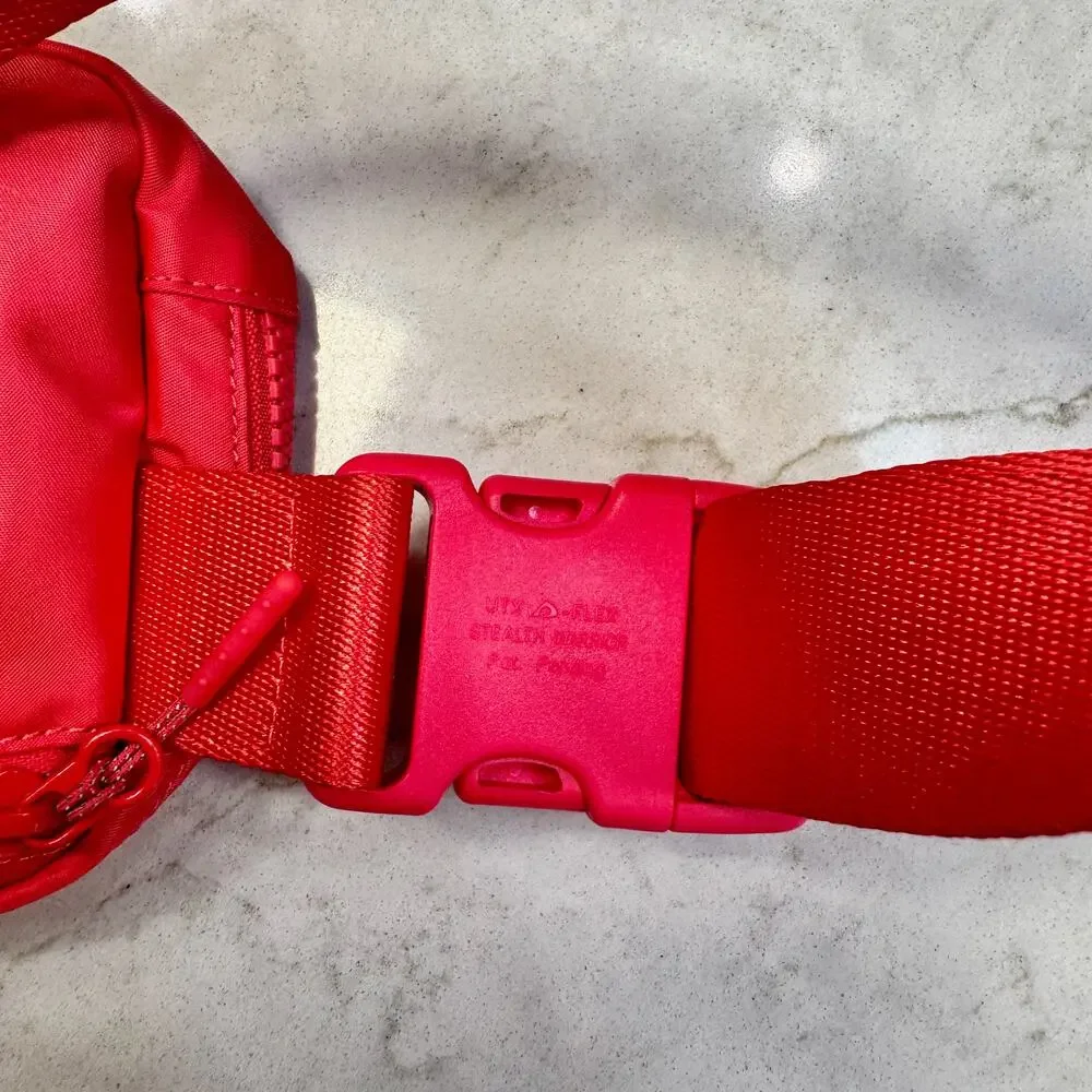 lululemon Everywhere Belt Bag 1L Lip Gloss Red Pink Nylon Fanny Pack Crossbody - Picture 8 of 14